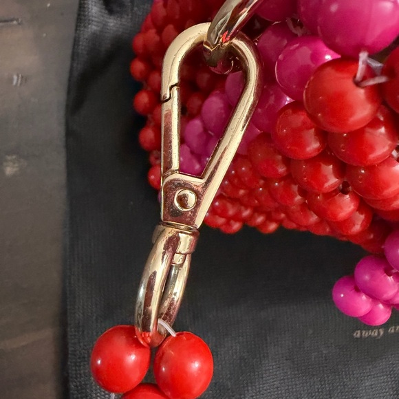 Kate Spade Vibrant Red and Pink Beaded Crossbody Mini Bag - Picture 9 of 14